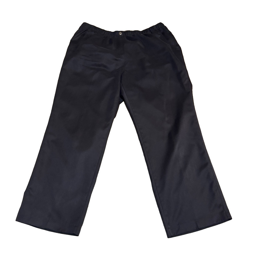 Alia Elegant Black Polyester Dress Work Pants Slip On Women Size 18W